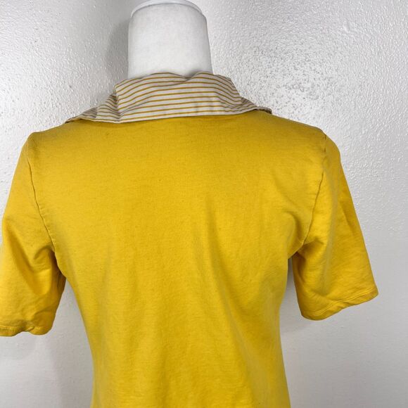 Every Body Every Wear Shirt Dress Women Large Yellow Collared Short Sleeve ALine - Picture 11 of 13